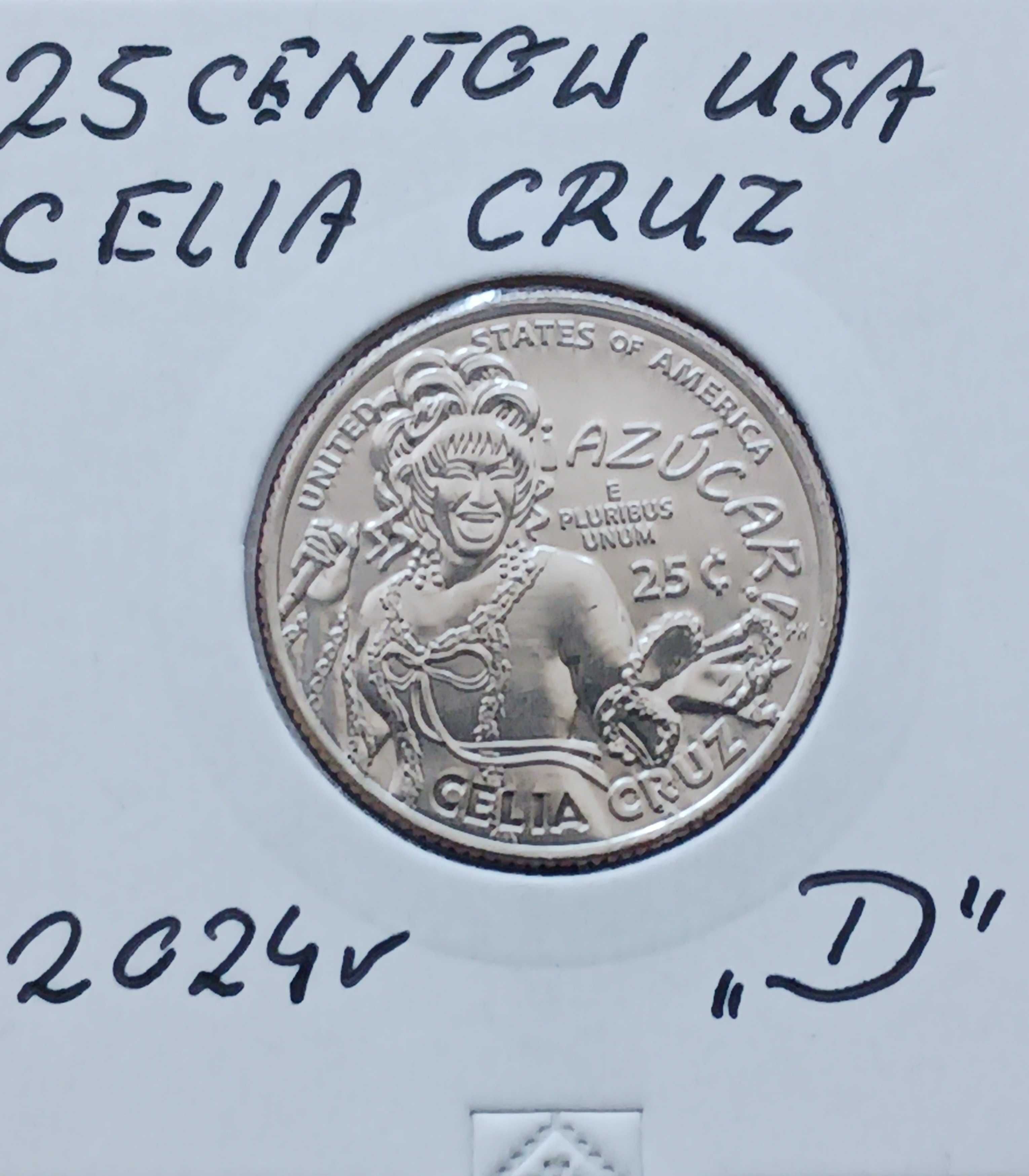 25 Centów USA - 2024 r. - men. "D" - Celia Cruz - mennicze