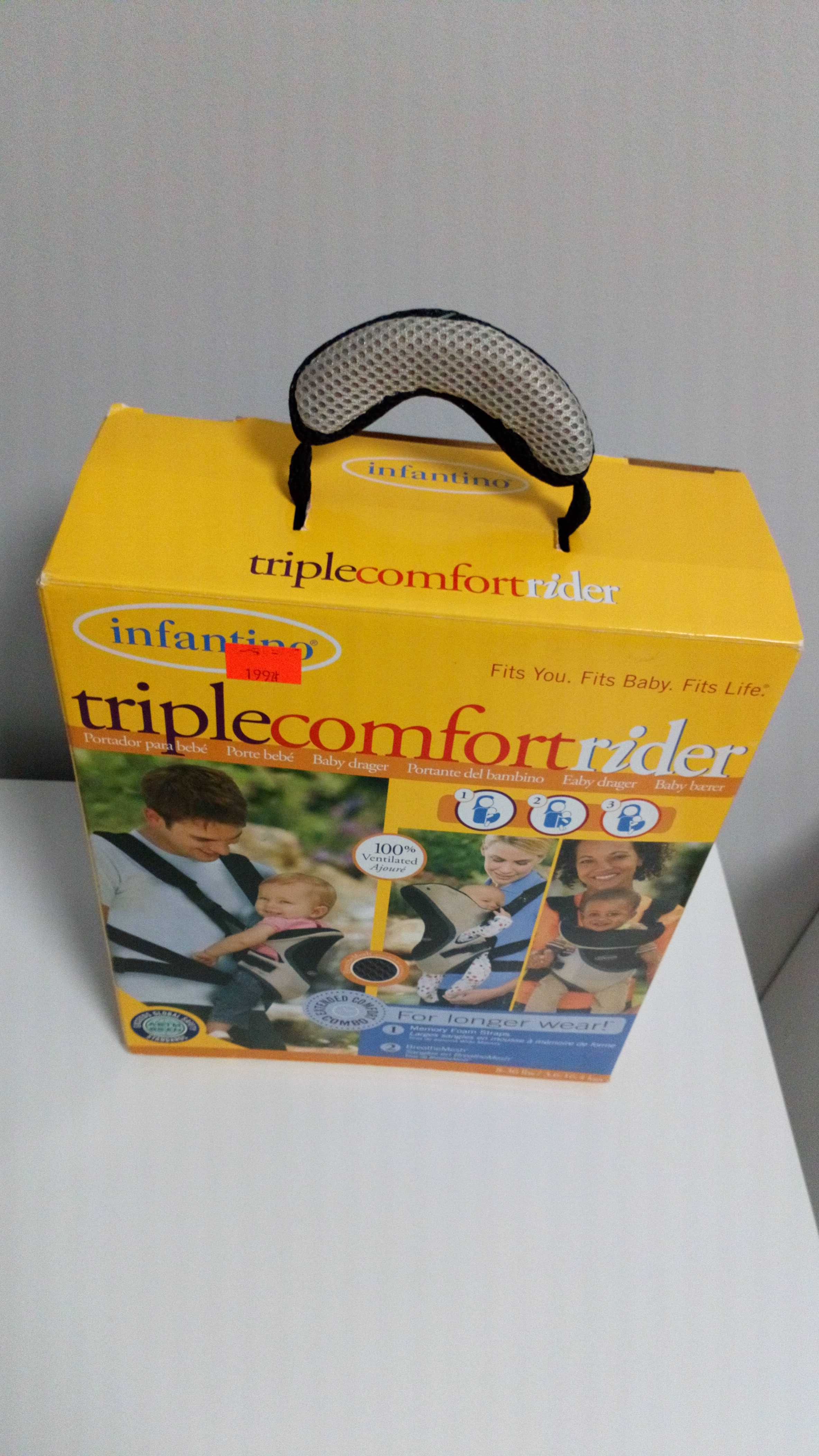 Nosidełko triplecomfort rider firmy infantino 3,6-16,4 kgs