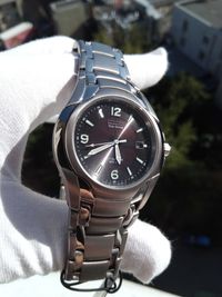 Титановые тонкие японские мужские часы Citizen Eco-Drive BM6060-57F
