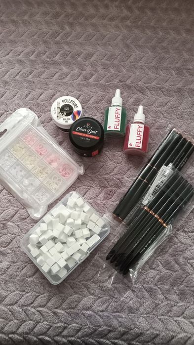 Гель скульптор, пудра для дизайнів, пудра Fluffy.