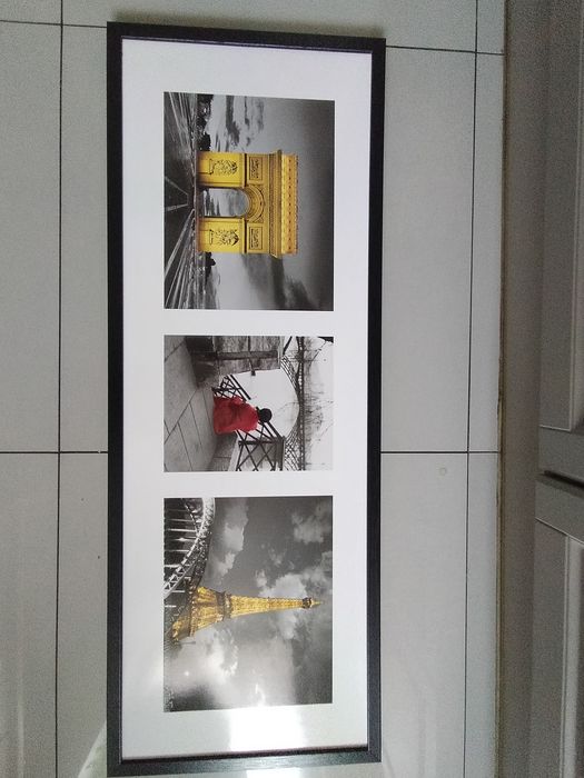 Obraz zdjęcia Paryż Łuk triumfalny Wieża Eiffla używany stan dobry