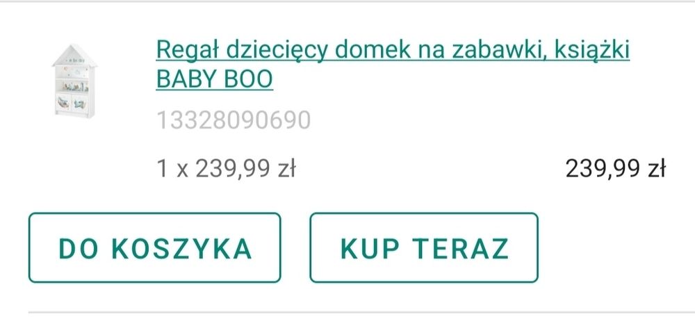 Regał dziecięcy domek