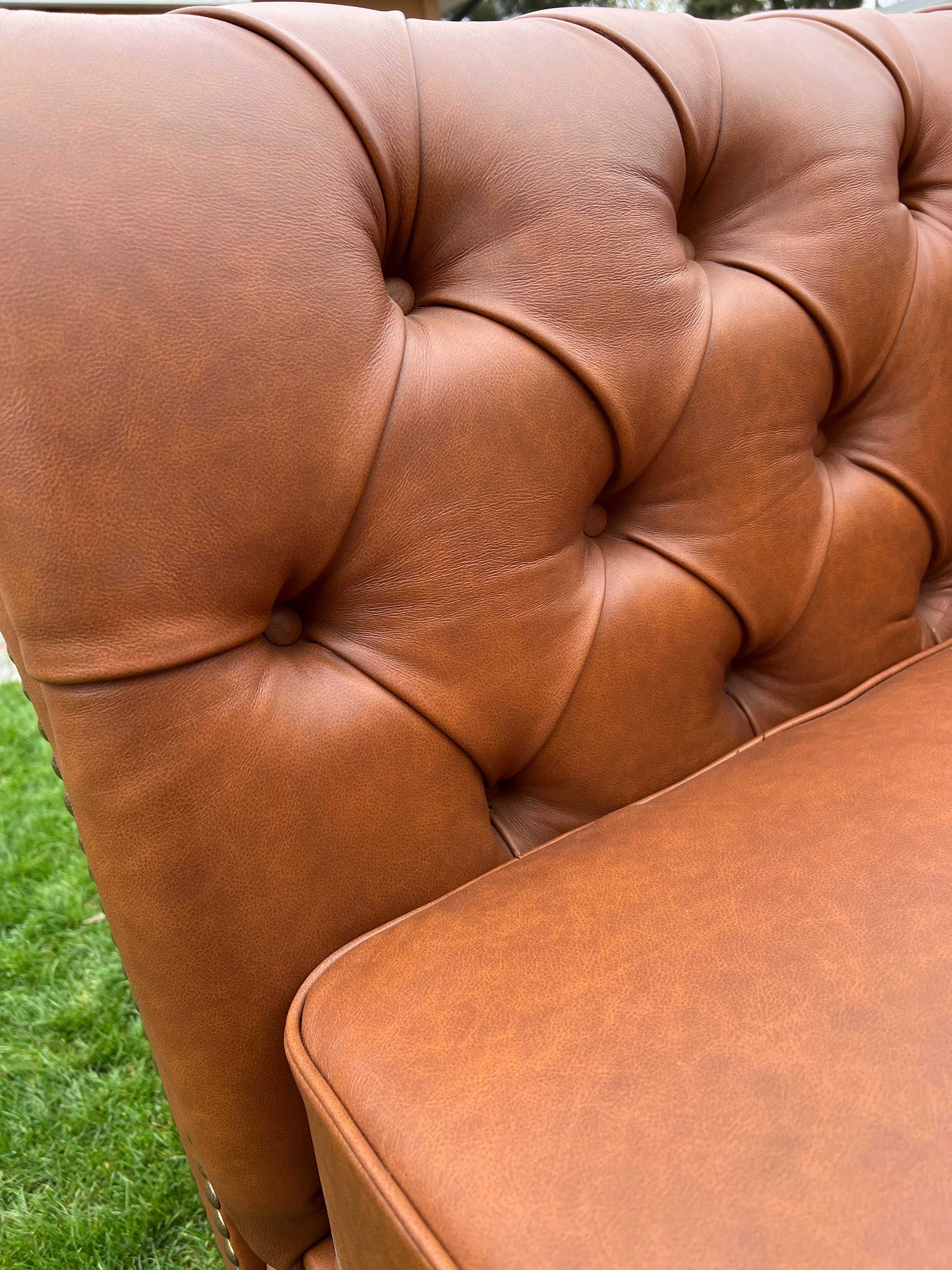 Sofa Chesterfield SKÓRA NATURALNA