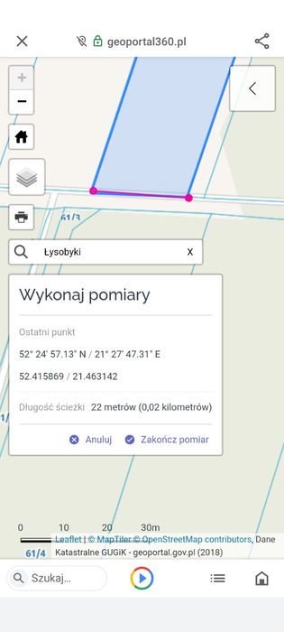 Łysobyki działka z warunkami zabudowy