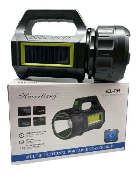 Ліхтар-прожектор Haoerliang T95 LED+COB|USB|Power Bank|Сонячна батарея
