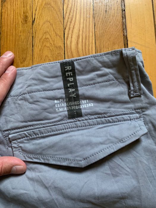Бомбезные мужские штаны брюки карго с карманами REPLAY Italy оригинал