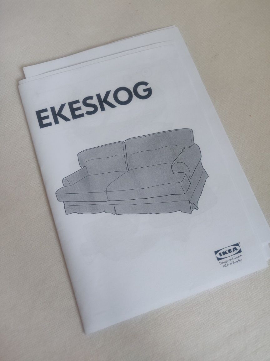 Duża 3-osobowa sofa IKEA EKESKOG z funkcją spania