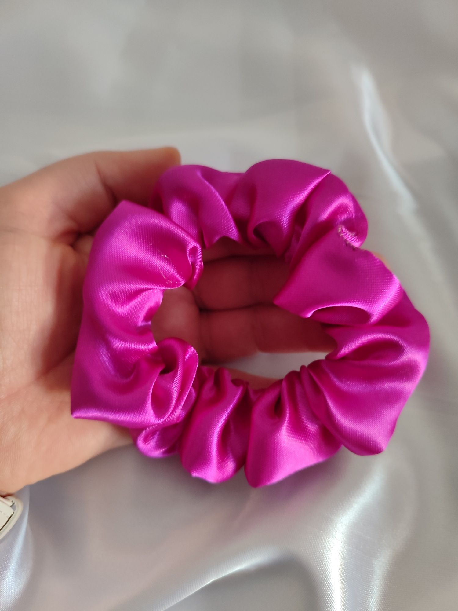 Scrunchie do włosów kolor Wrzos