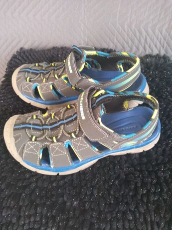 Sandały chłopięce buty letnie paski Skechers 35
