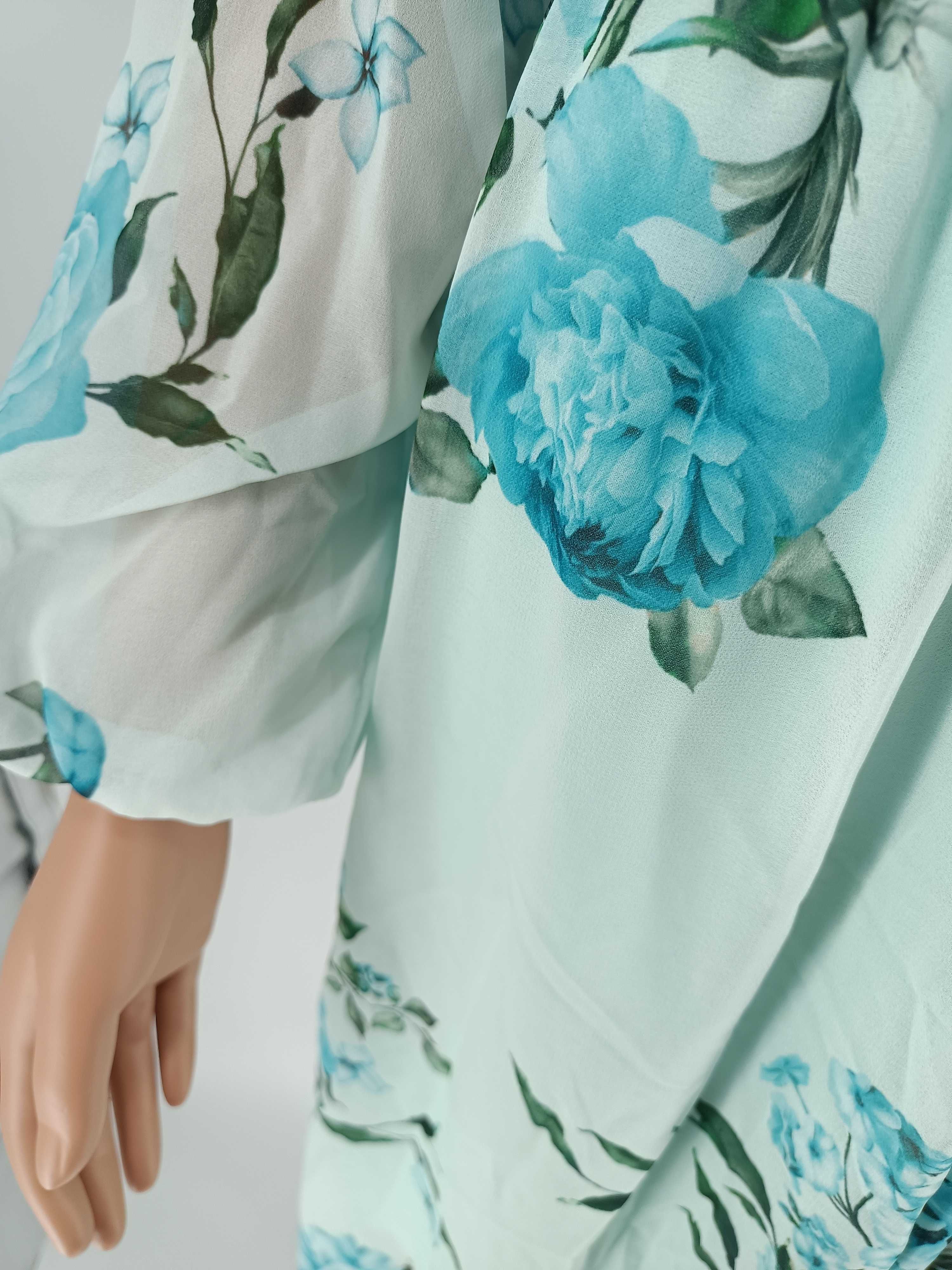 Sukienka szyfonowa w kwiaty  rozmiar uniwersalny midi