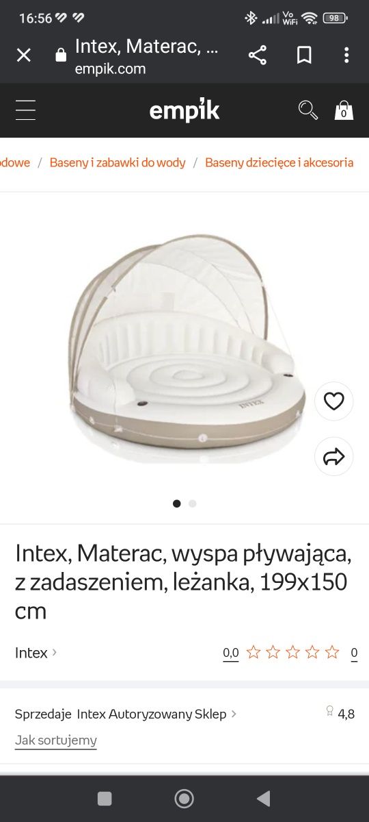 INTEX pływają wyspa