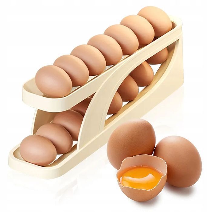 Pojemnik organizer na jajka do lodówki regał półka podajnik jajek