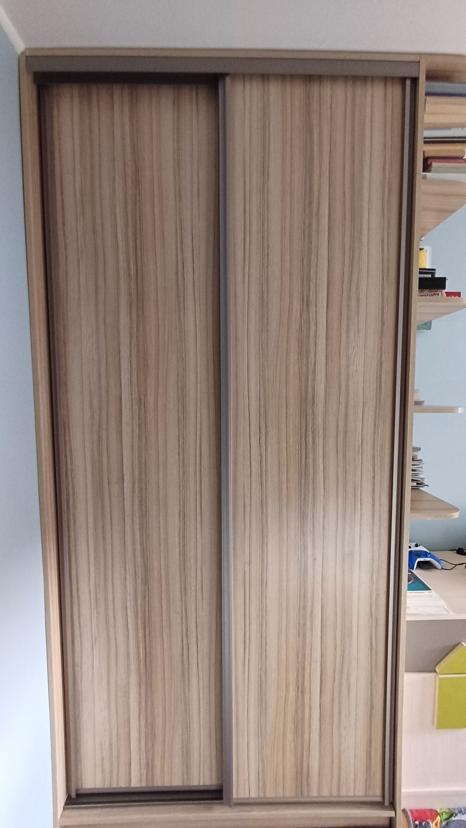 Szafa podwójna  z biblioteczką 257x120-140