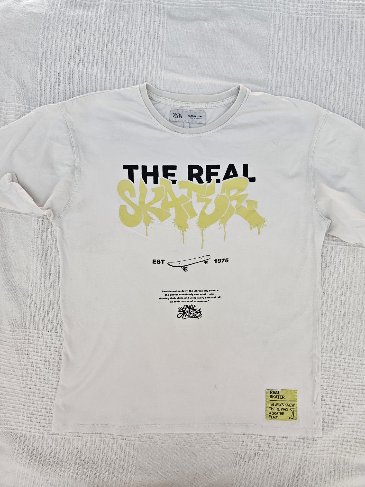 T-shirt Zara - Tamanho 13/14 anos 164cm