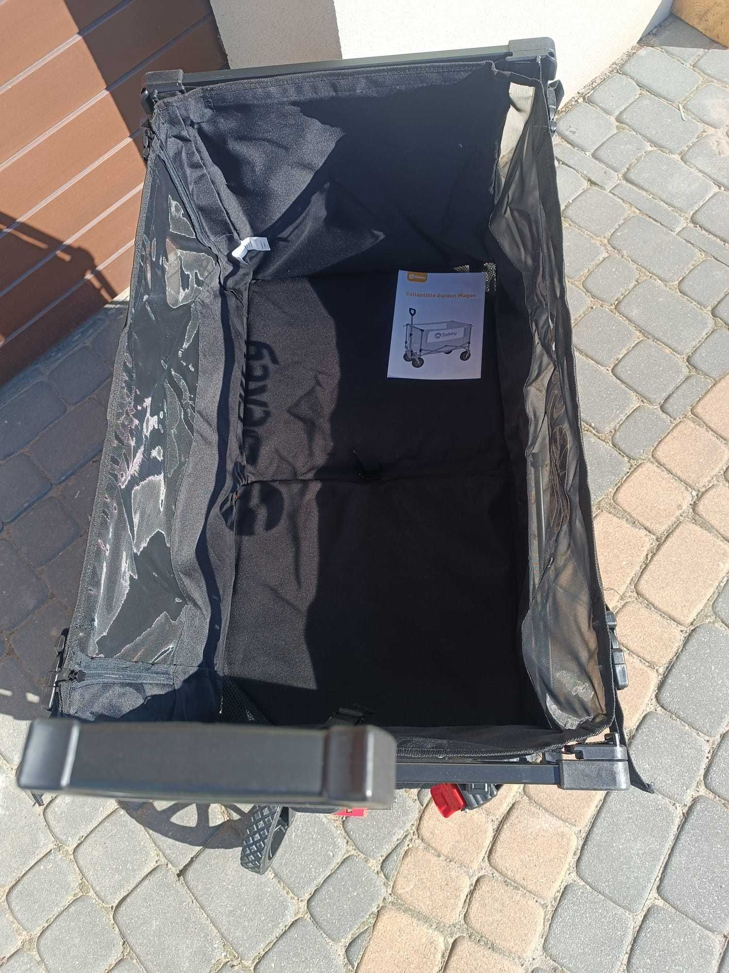 Wózek transportowy ryby, plaża, dziecko, ogród, działka. Składany