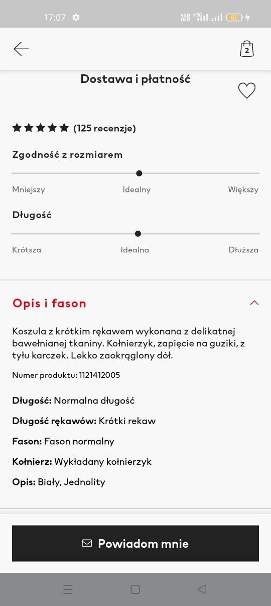 Koszula dla chłopca, H&M, rozm 122
