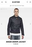Мужская джинсовая куртка G-Star Raw BIKER DENIM JACKET (XL). NEW