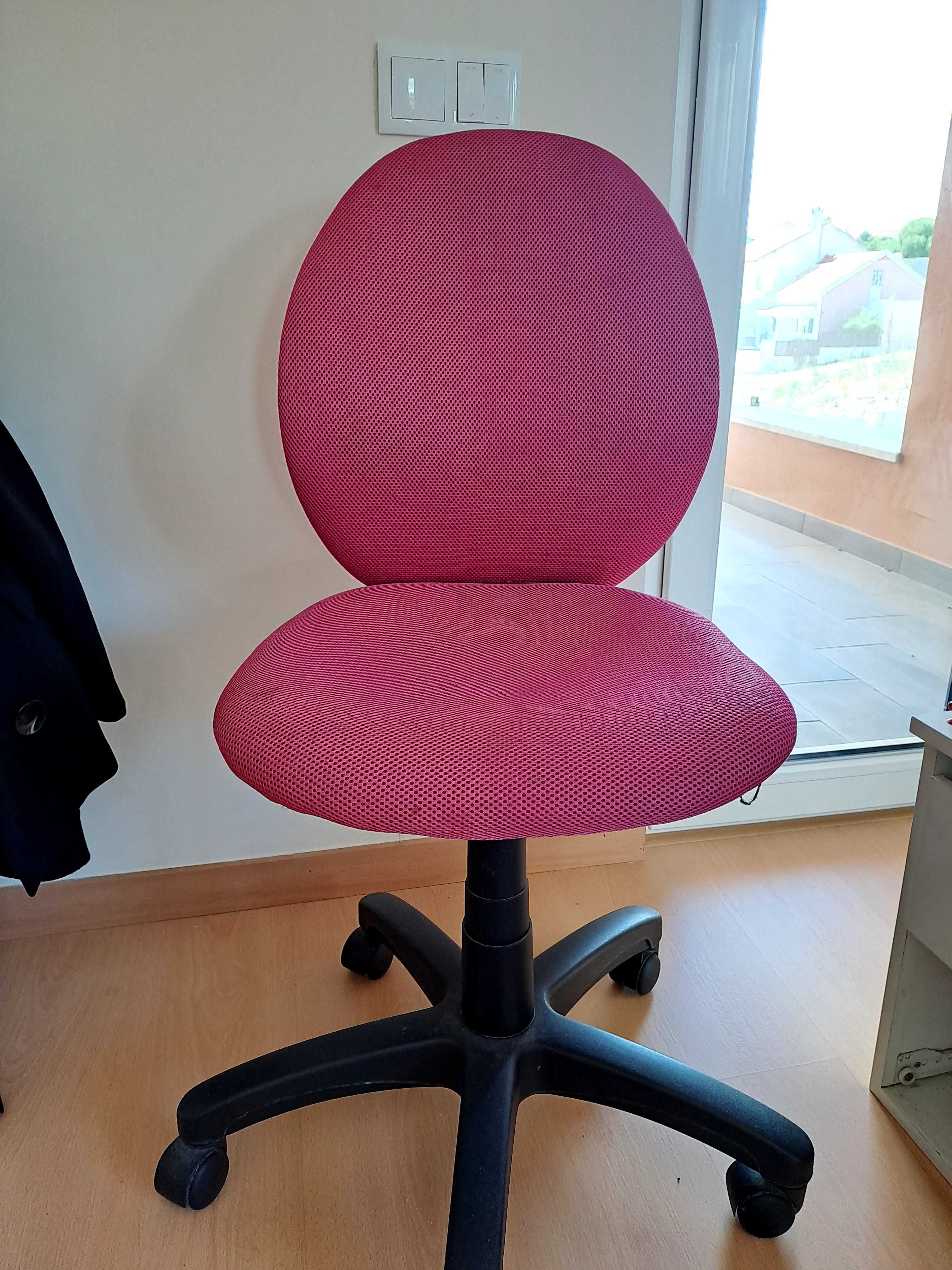Cadeira escritório rosa