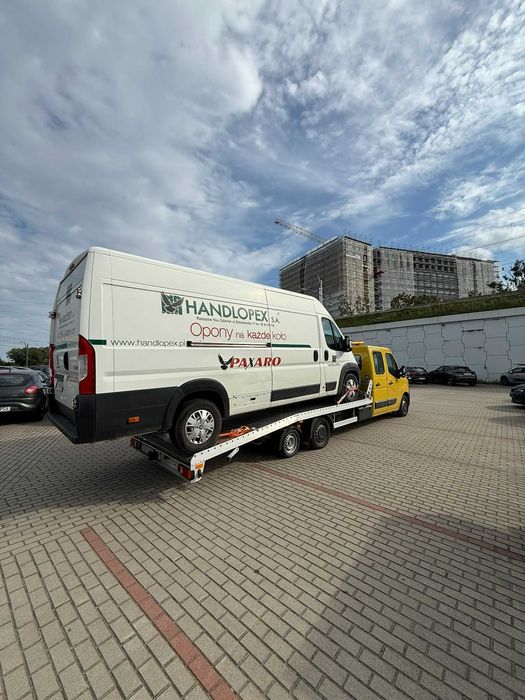 Pomoc drogowa 24h transport maszyn PL EU holowanie z OC Sprawcy