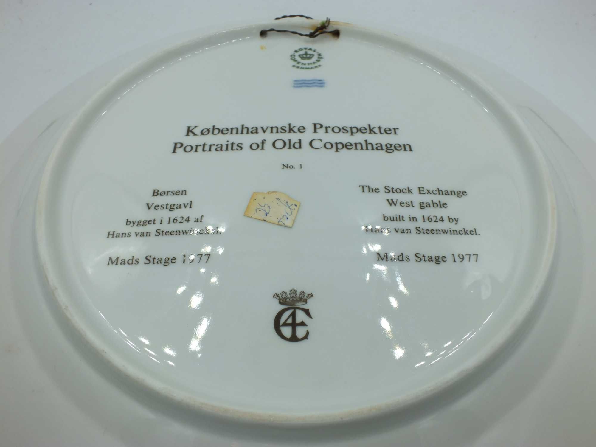 Talerz porcelanowy Royal Copenhagen seria stara Kopenhaga 1977r