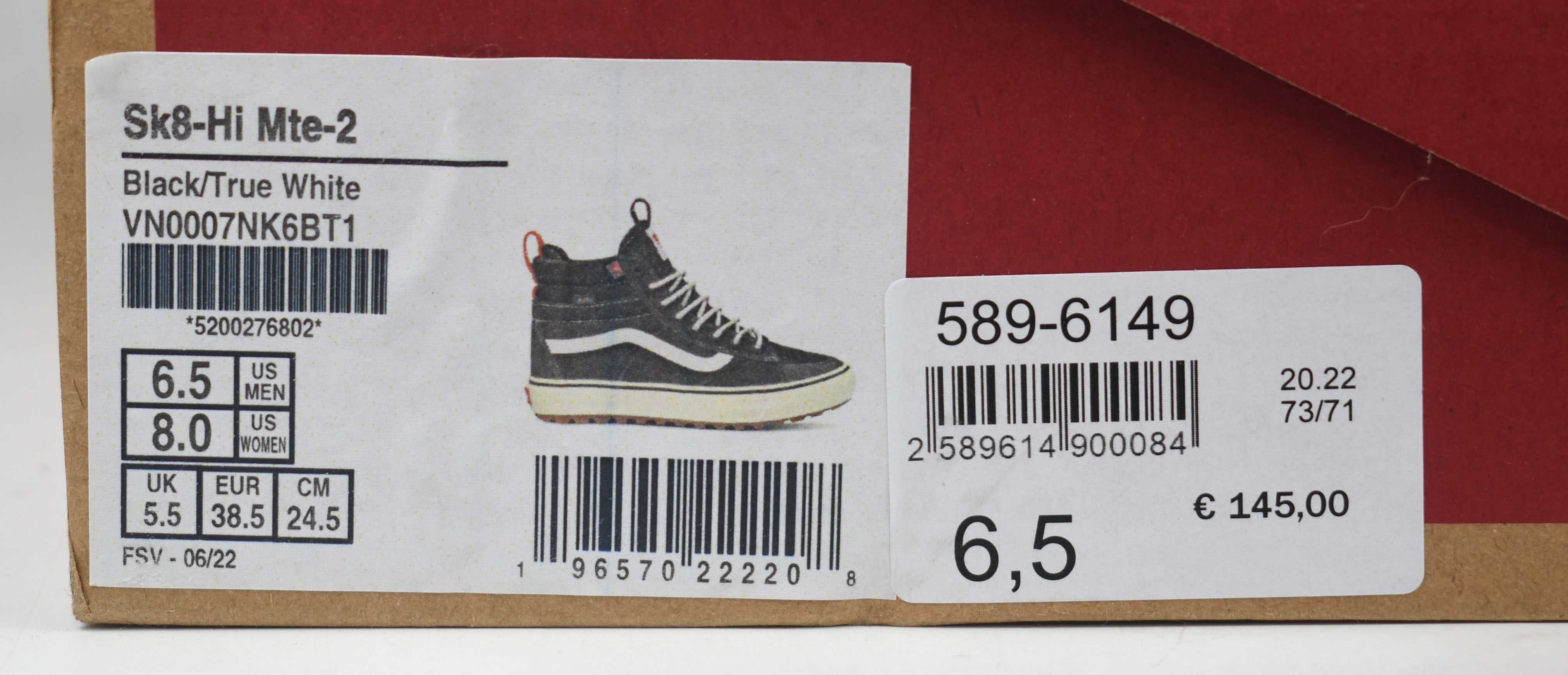 Nowe Vans sk8-hi mte-2 roz. 38,5