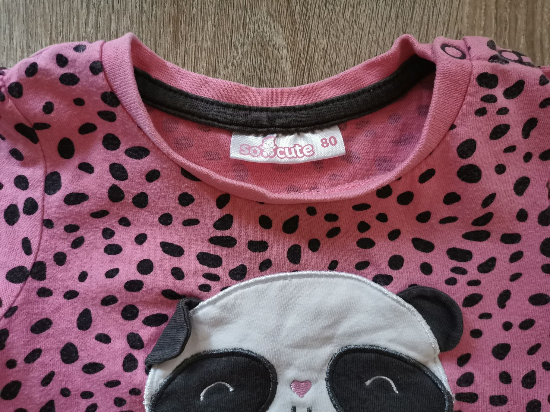 Bawełniana bluzka krótki rękaw t-shirt So Cute dziewczynka 80