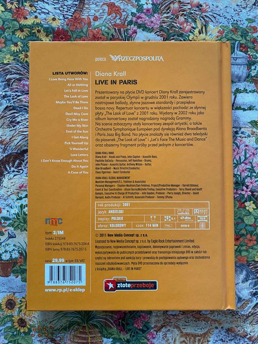 Diana Krall live in Paris DVD