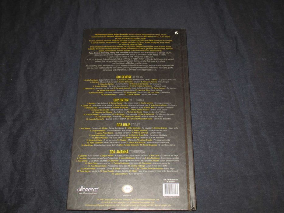 Livro Fado Sempre Ontem Hoje e Amanhã 4CD