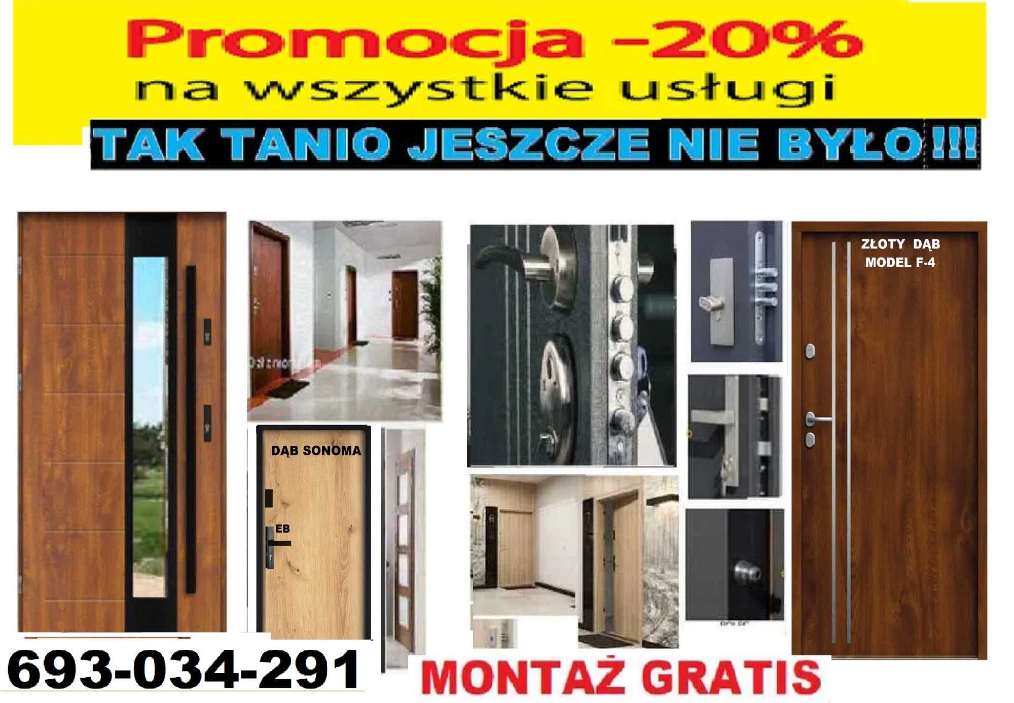 Drzwi z MONTAŻEM-wejściowe-WEWNĘTRZNE-zewnętrzne-wewnątrzklatkowe