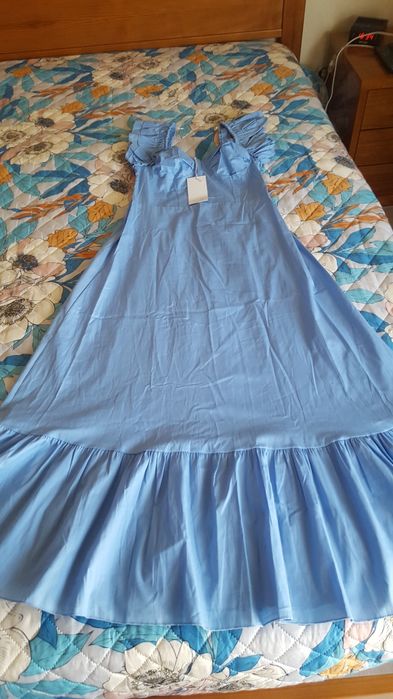 Vestido azul tamanho S novo