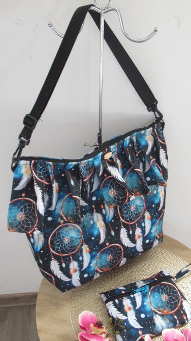 Promo!! Torebka Marzeń w Łapacze Snów z Falbanką Delux + kosmetczka Rę