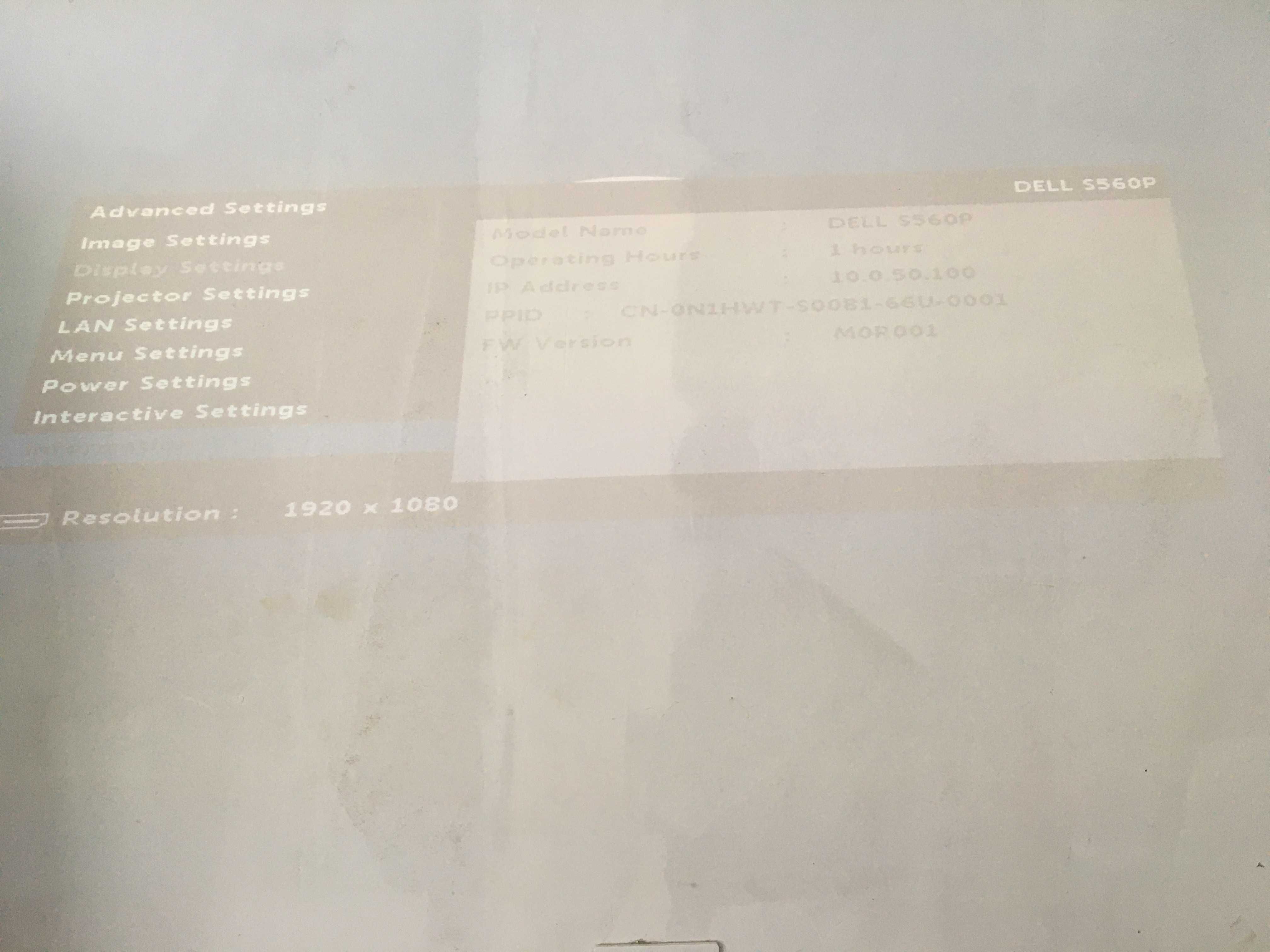 DELL S560P Interactiw DLP Projektor 3400 Lumens PROJ-S560P