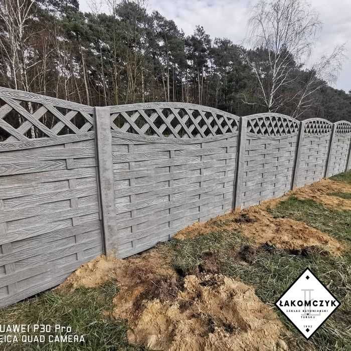 Ogrodzenia betonowe zbrojone prentem fi6  .Rury Kręgi studzienne przep