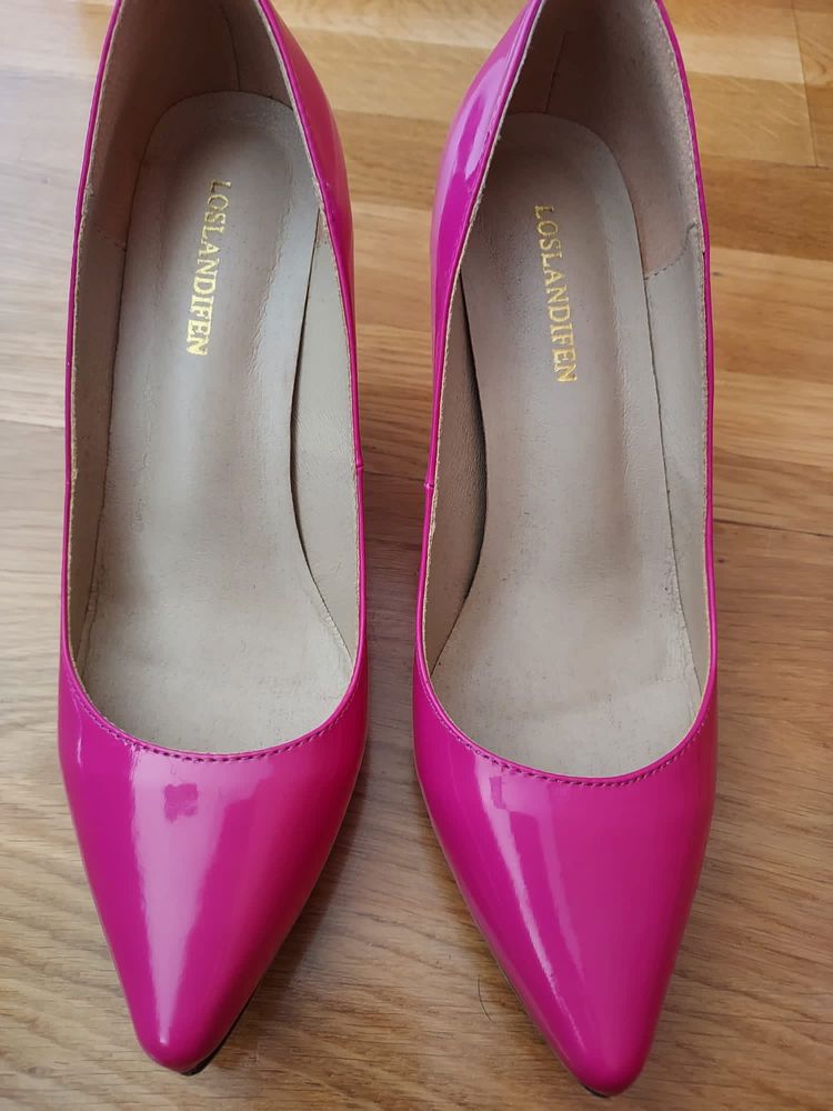 Sapato Alto Rosa Barbie Novo Stiletto Fucsia