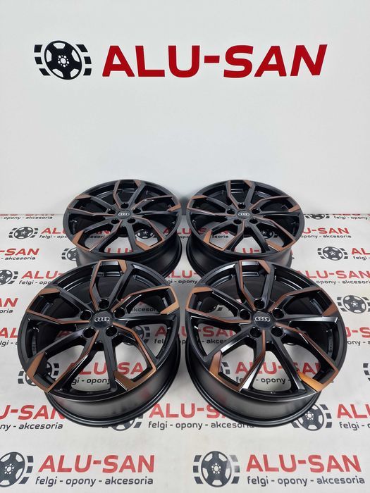 NOWE oryginalne alufelgi AUDI 19" 5x112 A4 A5 A6 A8 Q5 Q7 Czarny Miedz