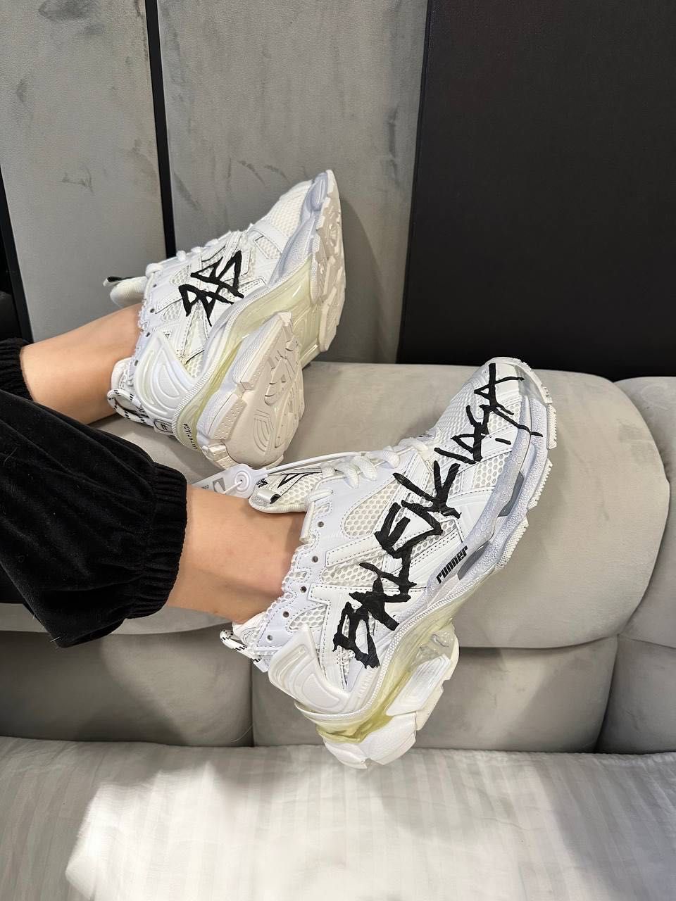 Balenciaga Runner White Graffiti Buty damskie trampki 36-40