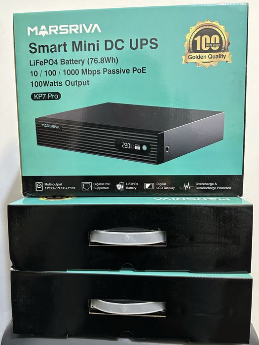 ДБЖ Marsriva KP7 Pro 24000 mAh, павербанк для роутеру Wi-Fi, IP камери