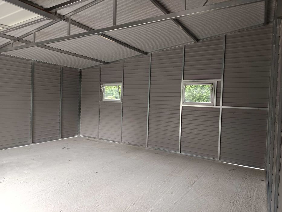 Garaż blaszany garaże blaszane garaż blaszak 12*6 profil 7*5 producent