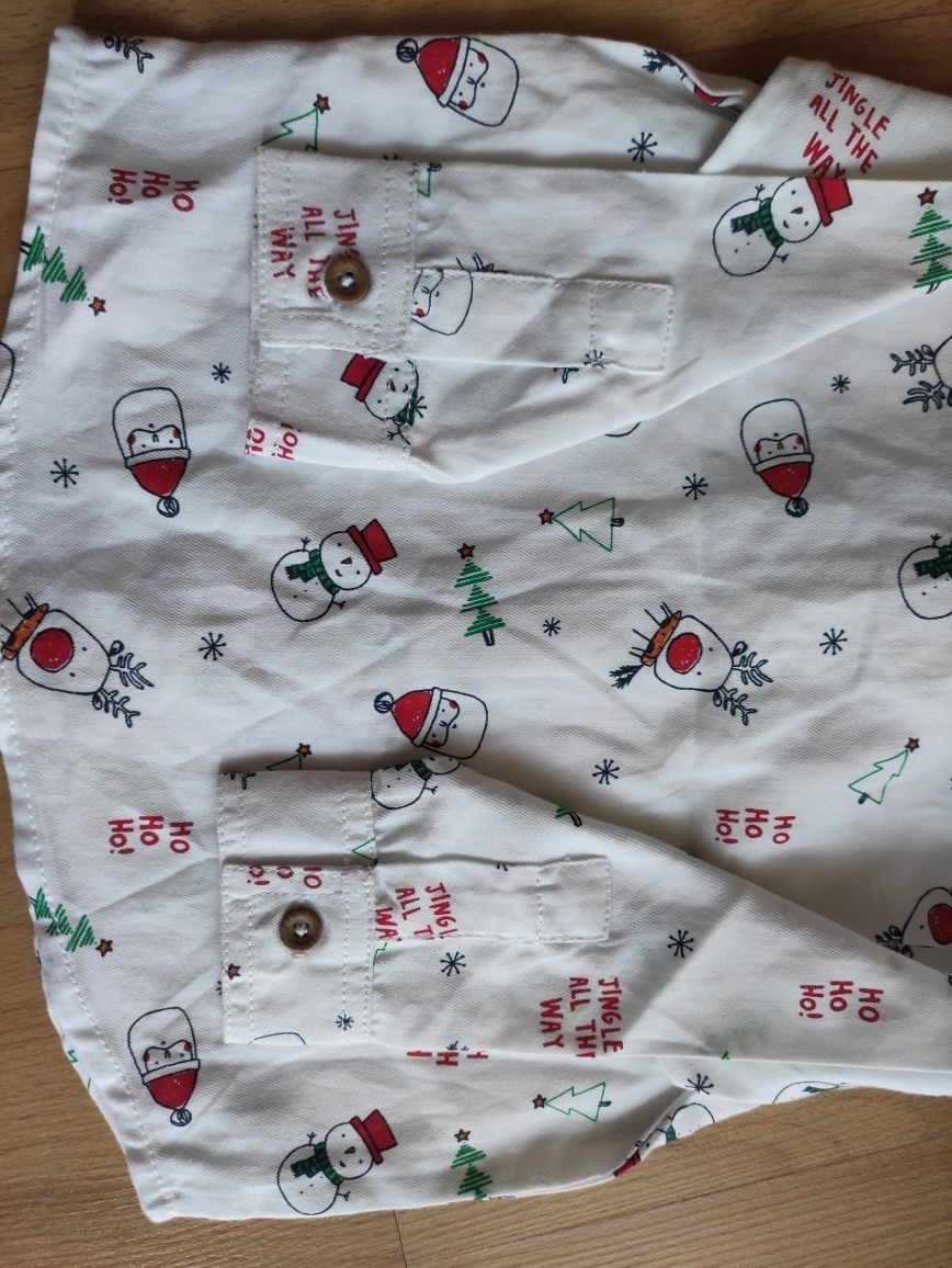 Nowa z metką, koszula świąteczna chłopięca rozmiar 74cm,F&F