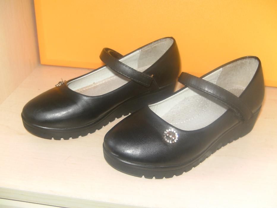 туфли детские черные на платформе 31