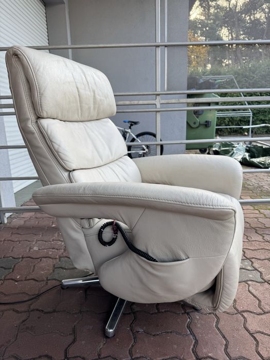 Fotel TV elektryczny skora 100%