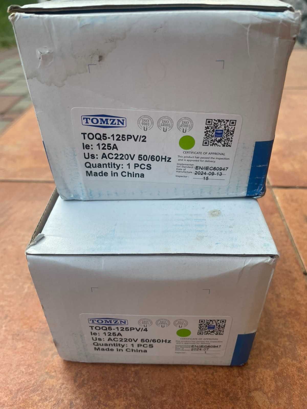Автомат, сонце, автоматичний ввод резер. жив. АВР 125А 2P, 4P TOMZN
