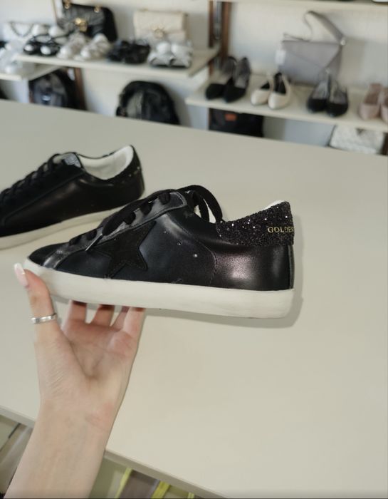 Кеди Golden Goose чорні шкіряні