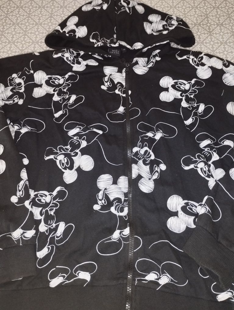 170 Bluza Mickey czarna z kapturem