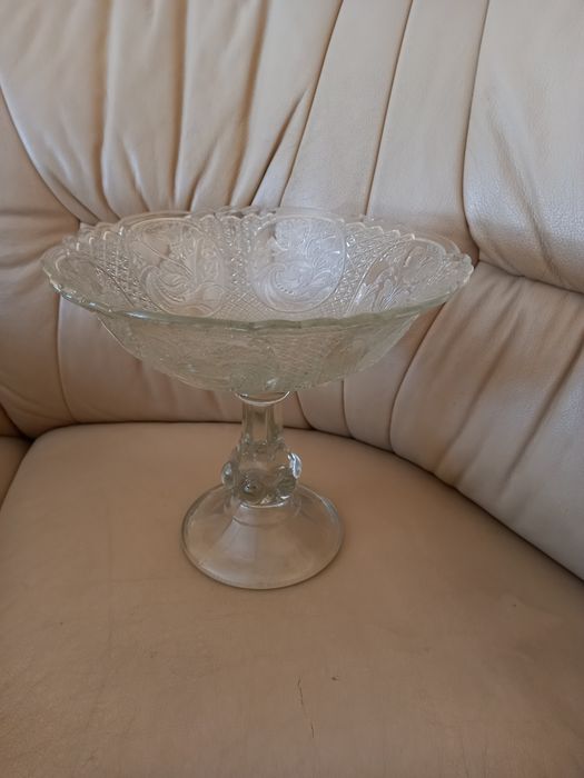 Piękna Duża Patera Owocarka na stopie "Medaliony" HSG Ząbkowice NOWA