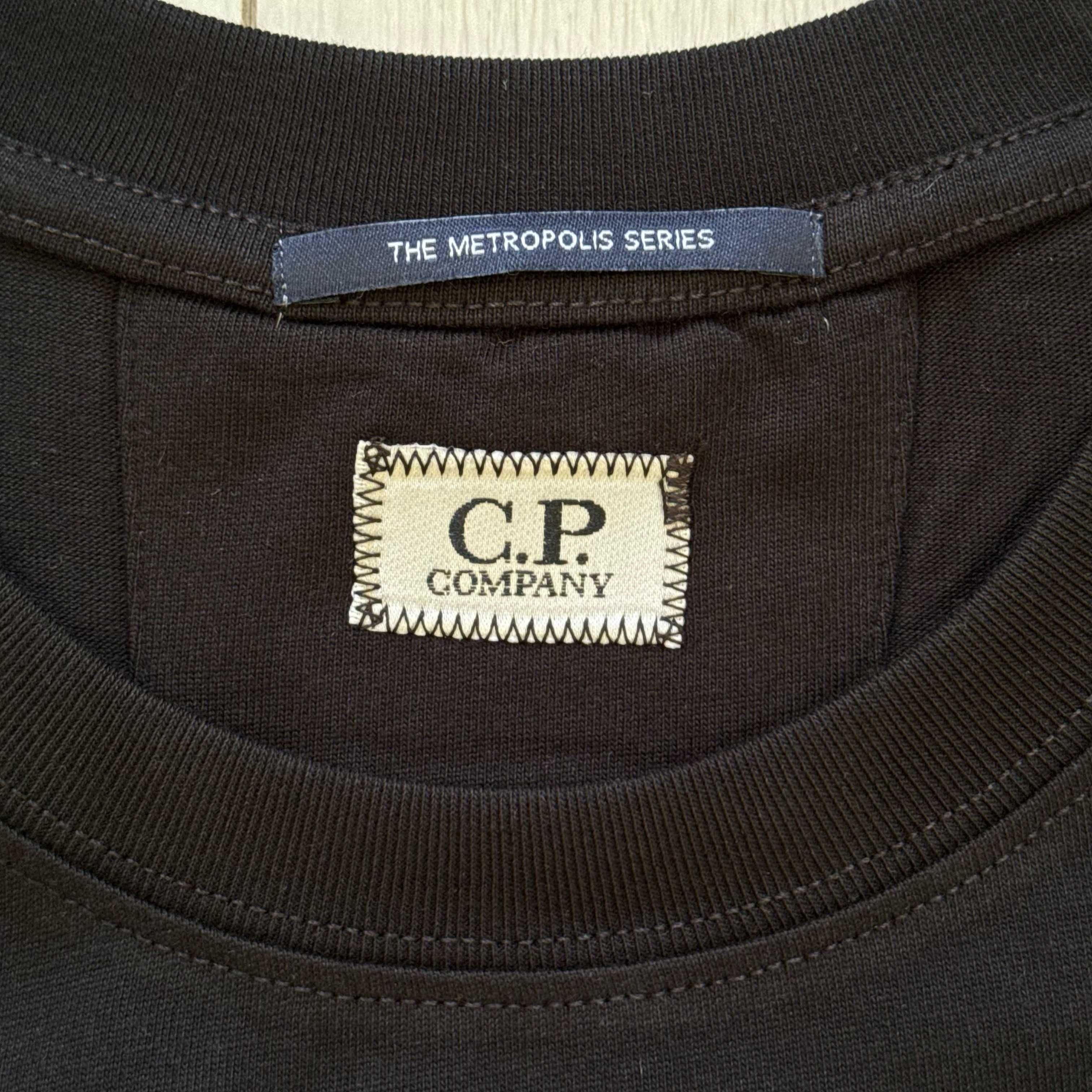 Футболка C.P. Company(M,L). Футболка Сіпі Компані у чорному кольорі.
