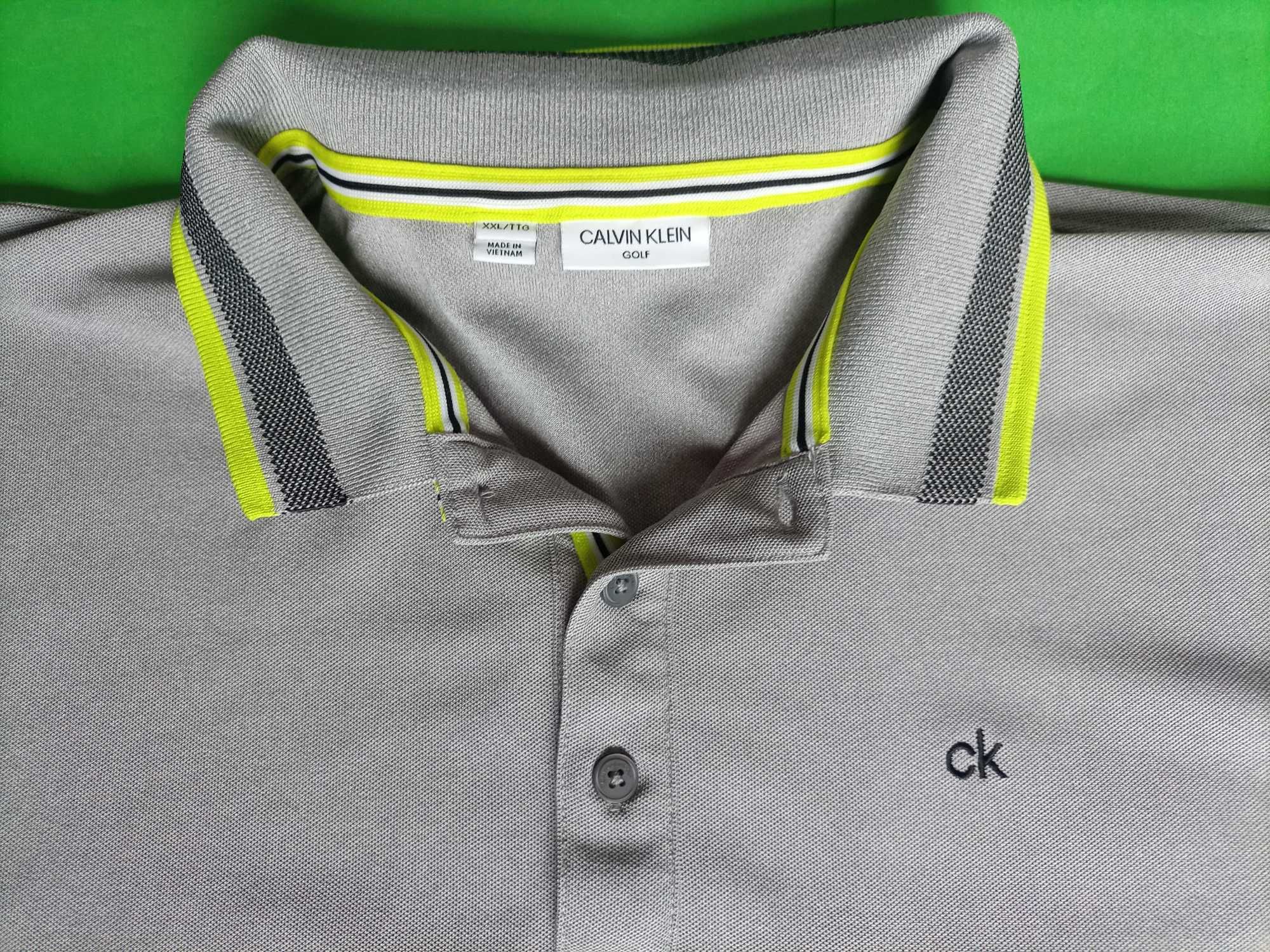 Calvin Klein koszulka męska polo XXL 100% poliey