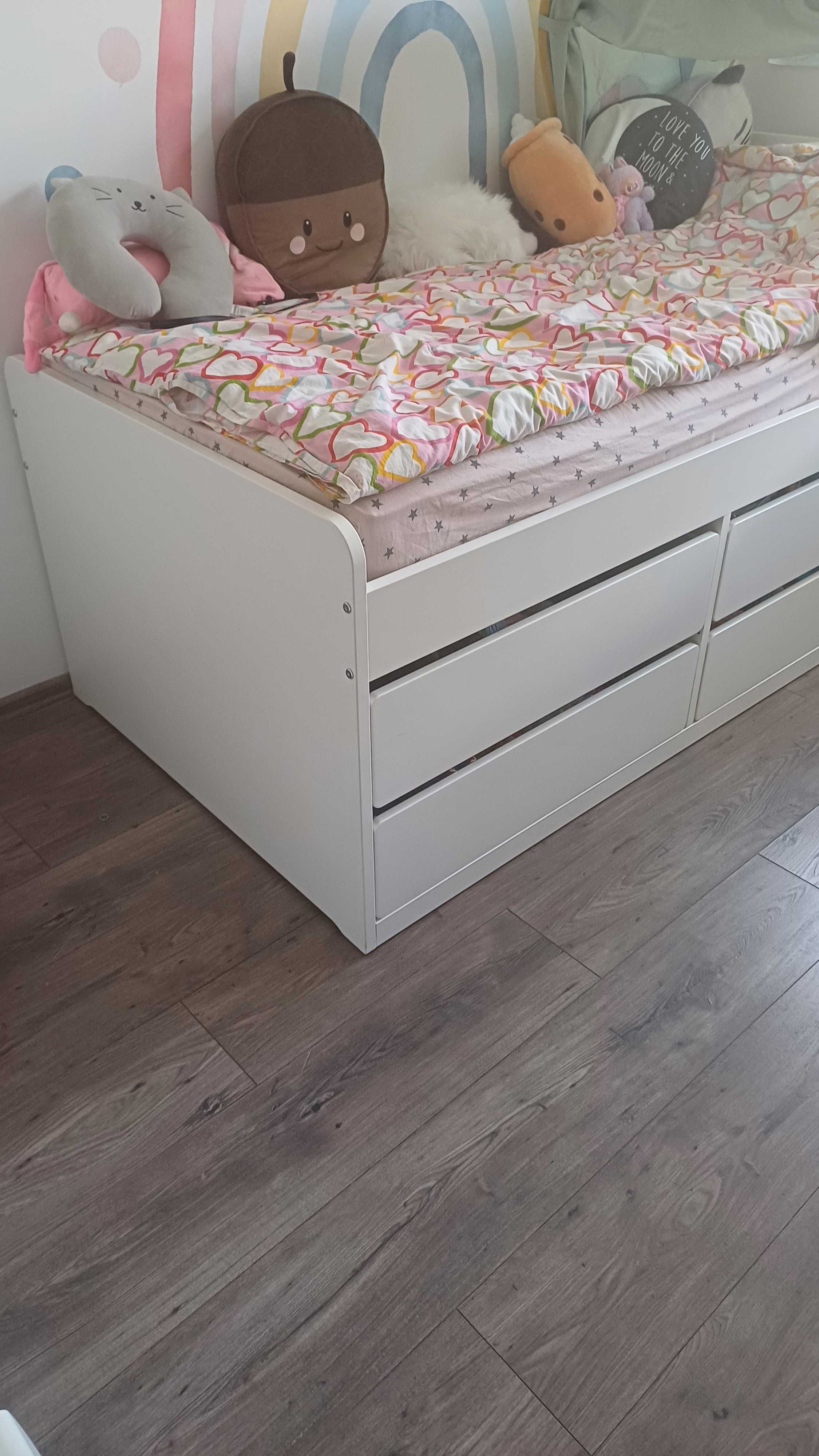Łóżko Ikea Slakt z szufladami