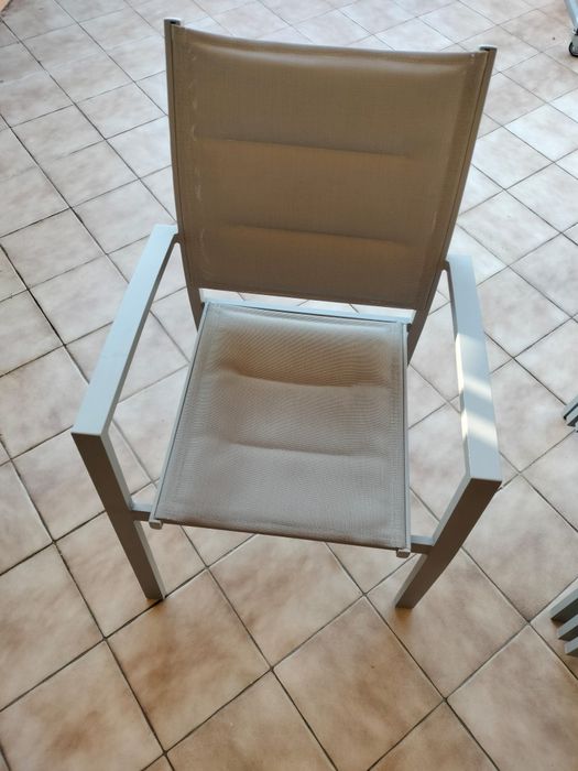 Conjunto 6 Cadeiras exteriores com braços ALLURE cinza