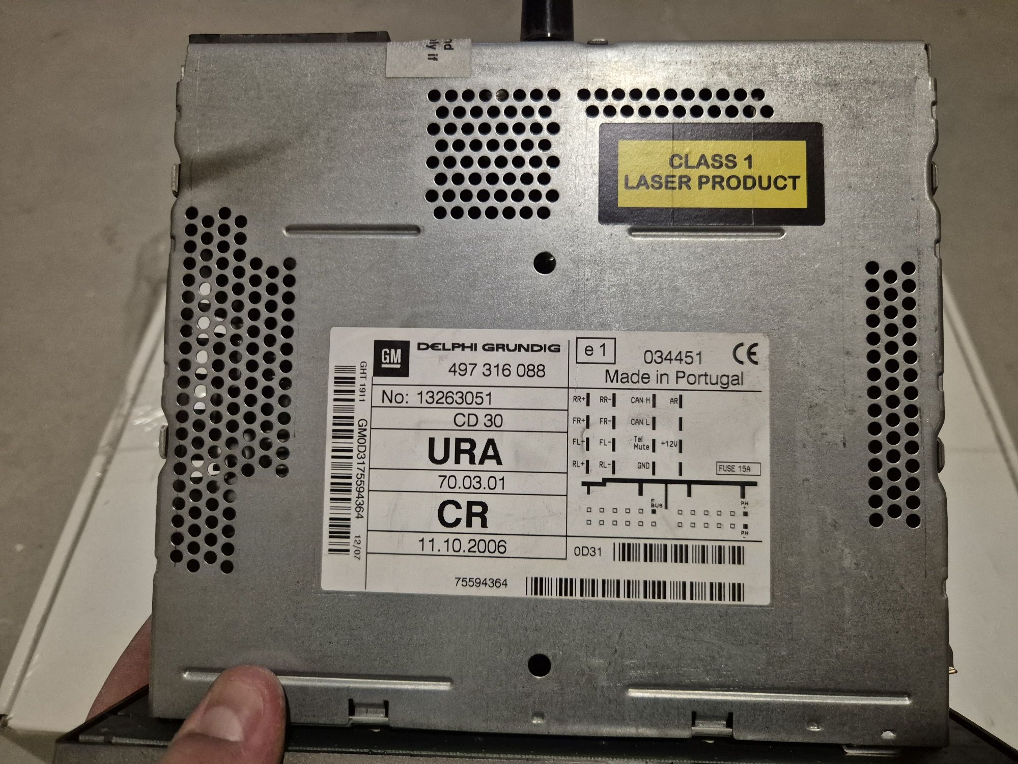 Магнітофон оригінал Opel Astra H (13263051) GM Опель Астра Н CD30
